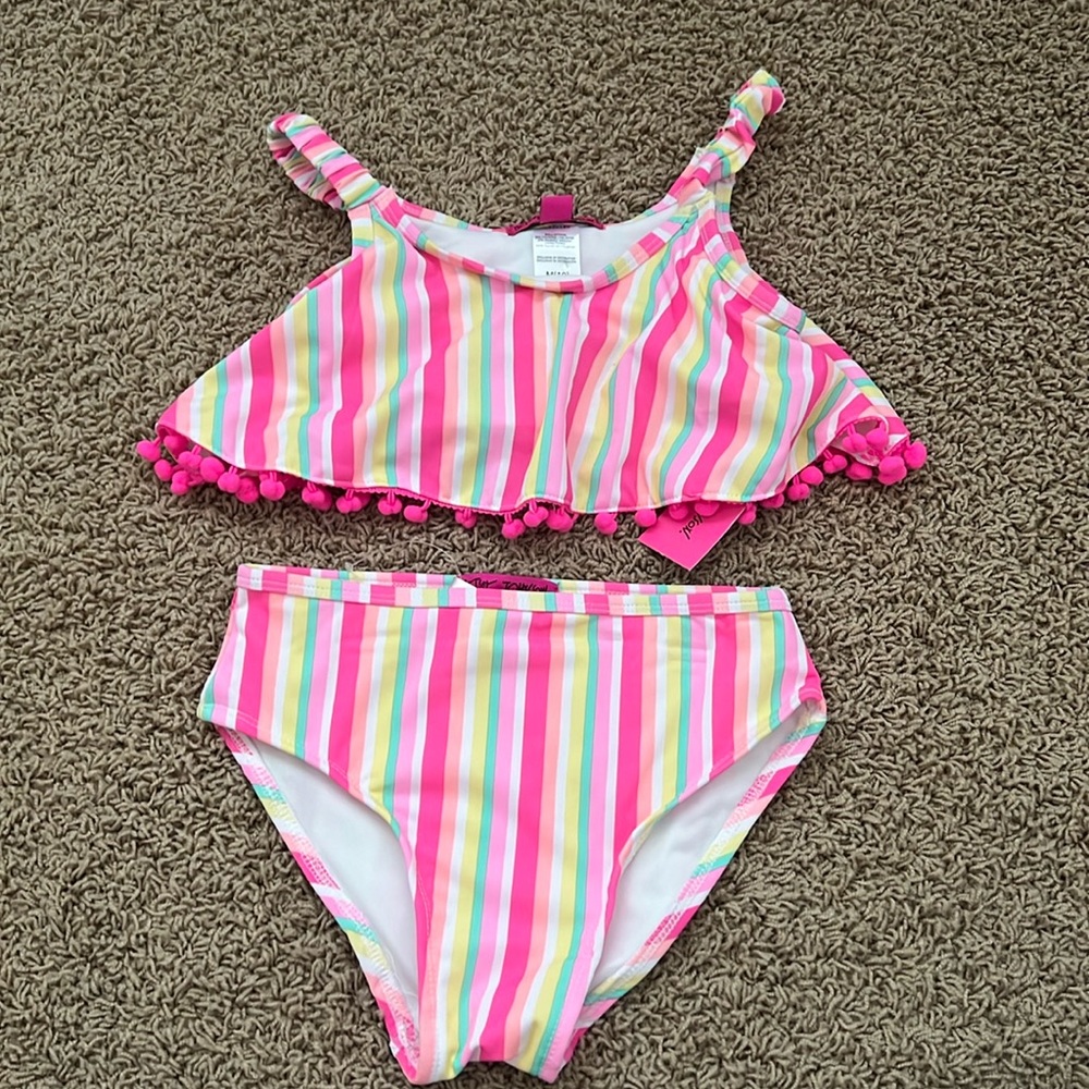 NWT rainbow Betsy Johnson bikini swimsuit